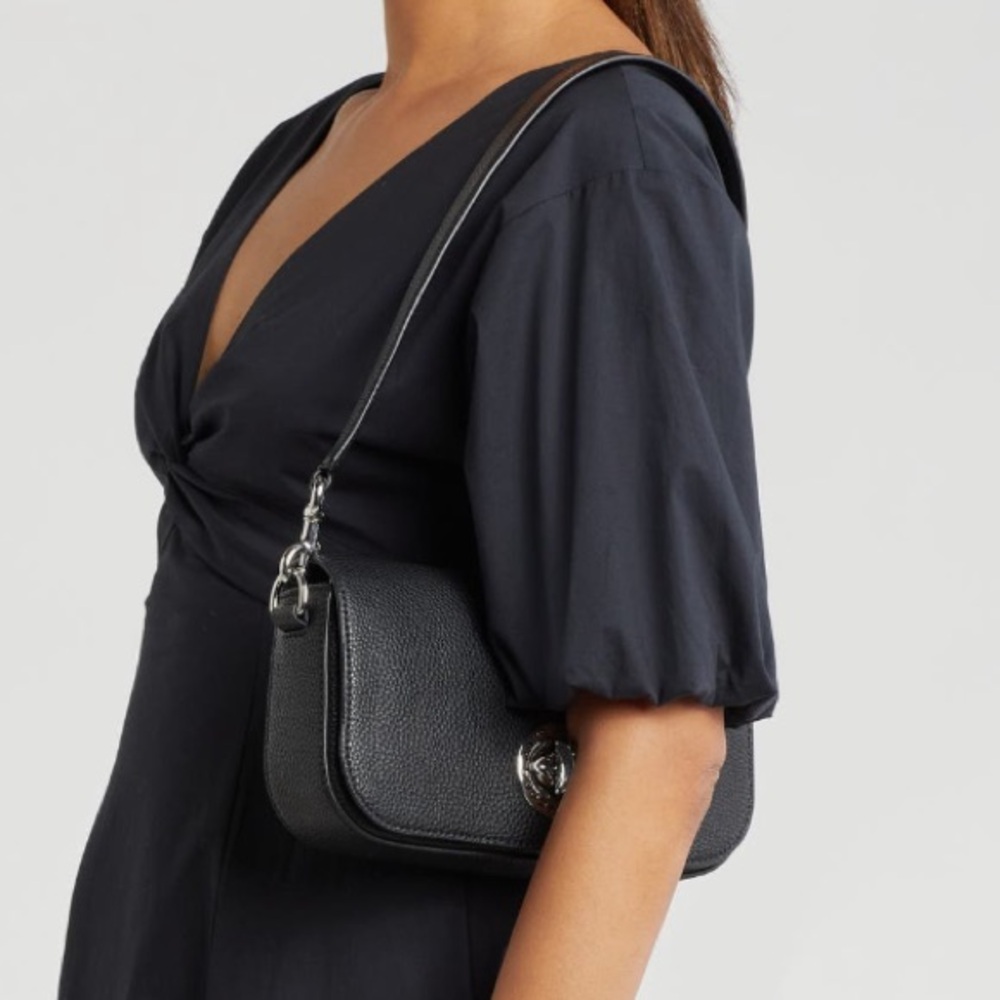 Marc Jacobs, Black Leather Signet Turnlock crossbody/Shoulder Bag - Picture 5 of 11